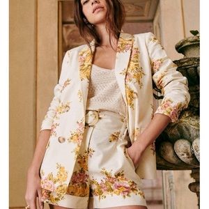 Sezane Christie Jacket in Ella Floral Print Size 34 (US 2) NWT Blazer
